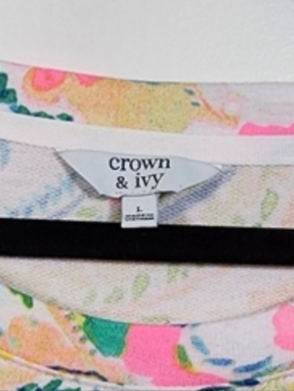 CROWN & IVY Floral Paisley Tiered Babydoll Dress | Short Sleeve Boho Mini | Size - Picture 6 of 6